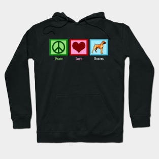 Peace Love Boxers Hoodie